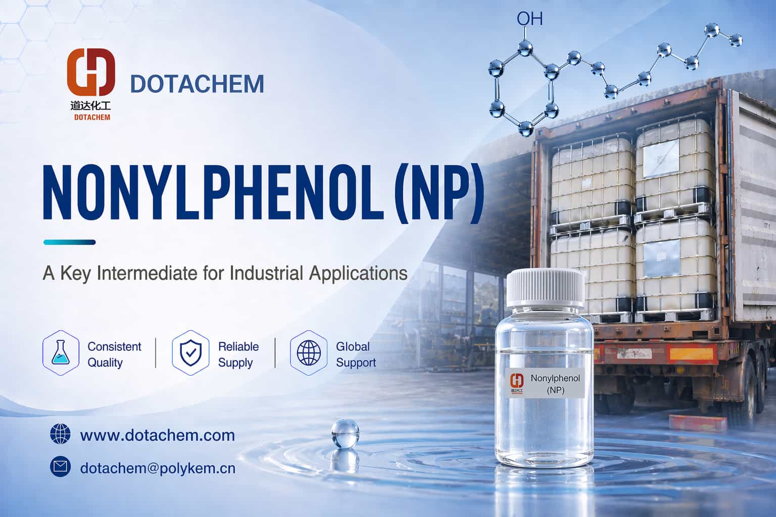 Dotachem Nonylphenol (NP): kulcsfontosságú köztes termék az ipari alkalmazásokhoz